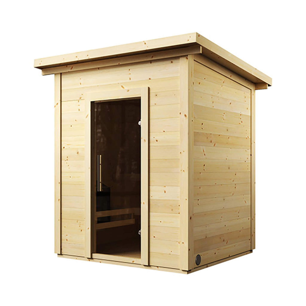 SaunaLife Model G2 4-Person Garden-Series Luxury Wooden Outdoor Home Sauna Kit [SL-MODELG2] (SAK84510)