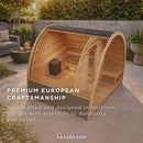 SaunaLife Model G3 Garden-Series Luxury Wooden Outdoor Home Sauna Kit [SL-MODELG3] (SAK94768) - Saksby Wholesale - Craftmanship Features View
