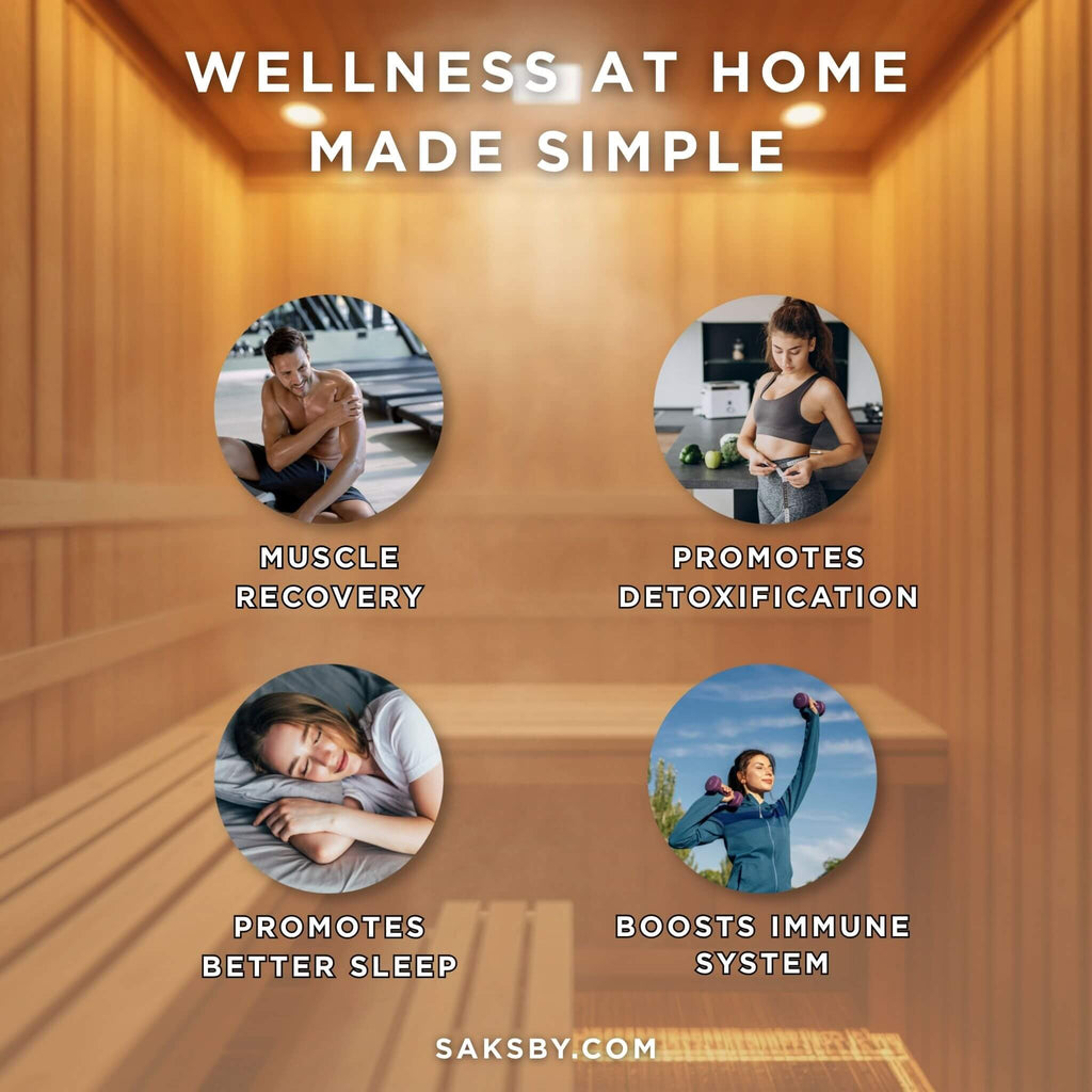 SaunaLife Model G3 Garden-Series Luxury Wooden Outdoor Home Sauna Kit [SL-MODELG3] (SAK94768) - Saksby Wholesale - Health Benefits View