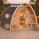 SaunaLife Model G3 Garden-Series Luxury Wooden Outdoor Home Sauna Kit [SL-MODELG3] (SAK94768) - Saksby Wholesale - Product Features View