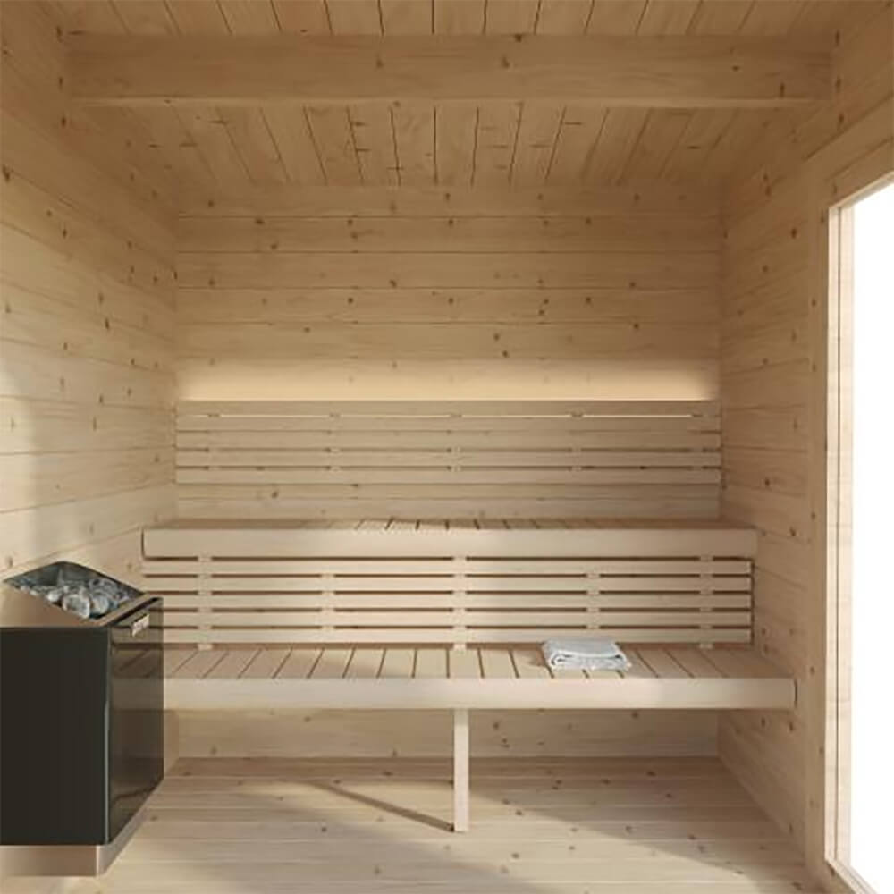 SaunaLife Model G4 6-Person Garden-Series Luxury Wooden Outdoor Home Sauna Kit [SL-MODELG4] (SAK92514)