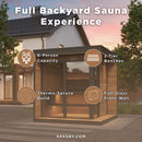 SaunaLife Model GL6 Luxury-Series Outdoor 4-Person Home Sauna Kit [GL6] (SAK41025) - Saksby Wholesale - Features View