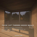 SaunaLife Model GL6 Luxury-Series Outdoor 4-Person Home Sauna Kit [GL6] (SAK41025) - Saksby Wholesale - Wood Wall Features View