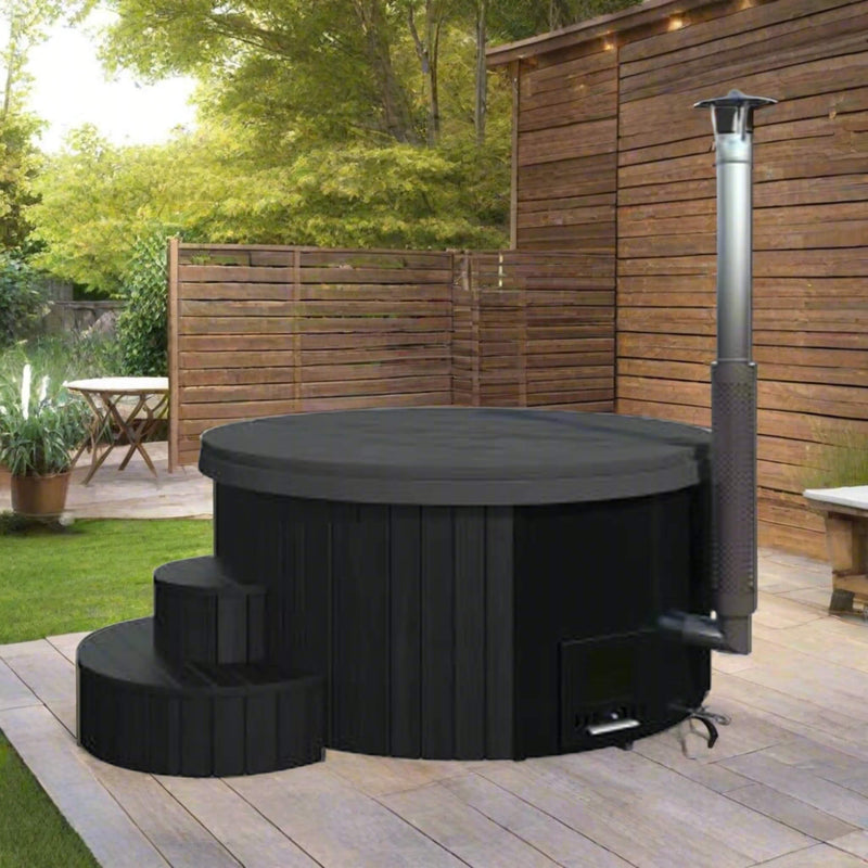 SAUNALIFE Model S4B 6-Person Home Wood-Burning Hot Tub [SL-MODELS4] (SAK72531)