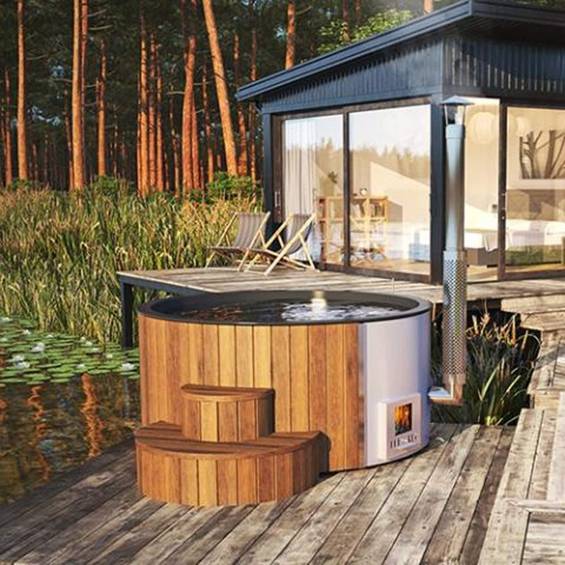 SAUNALIFE Model S4N 6-Person Home Wood-Burning Hot Tub [ SL-MODELS4N] (SAK28371)