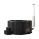 SaunaLife Model S6B 7-Person Soak-Series Home Wood-Burning Hot Tub [SL-MODELS6B] (SAK13679) - Saksby Wholesale - Front View On White Background