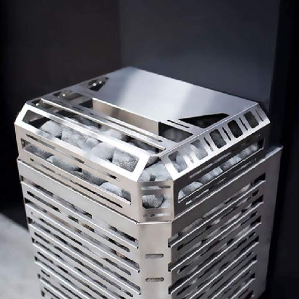 Saunum Air L Series Sauna Heater With Climate Equalizer And Temperature Sensor (SAK95263) SAKSBY - Stainless Top Left View