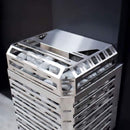 Saunum Air L Series Sauna Heater With Climate Equalizer And Temperature Sensor (SAK95263) SAKSBY - Stainless Top Left View