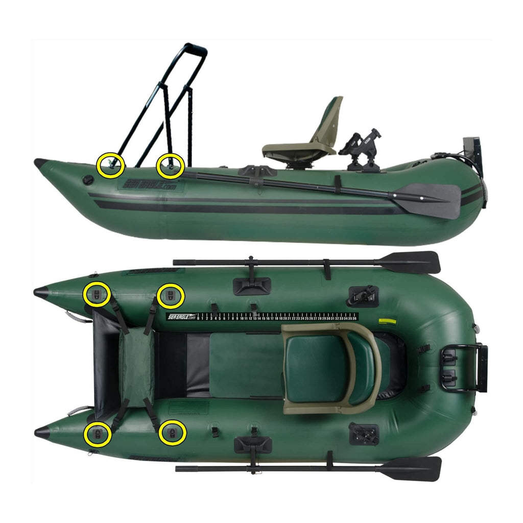 Sea Eagle 1 Person Frameless Pontoon Inflatable Fishing Boat, 9FT [285FPB] (SAK93163) SAKSBY - Casting Bar View