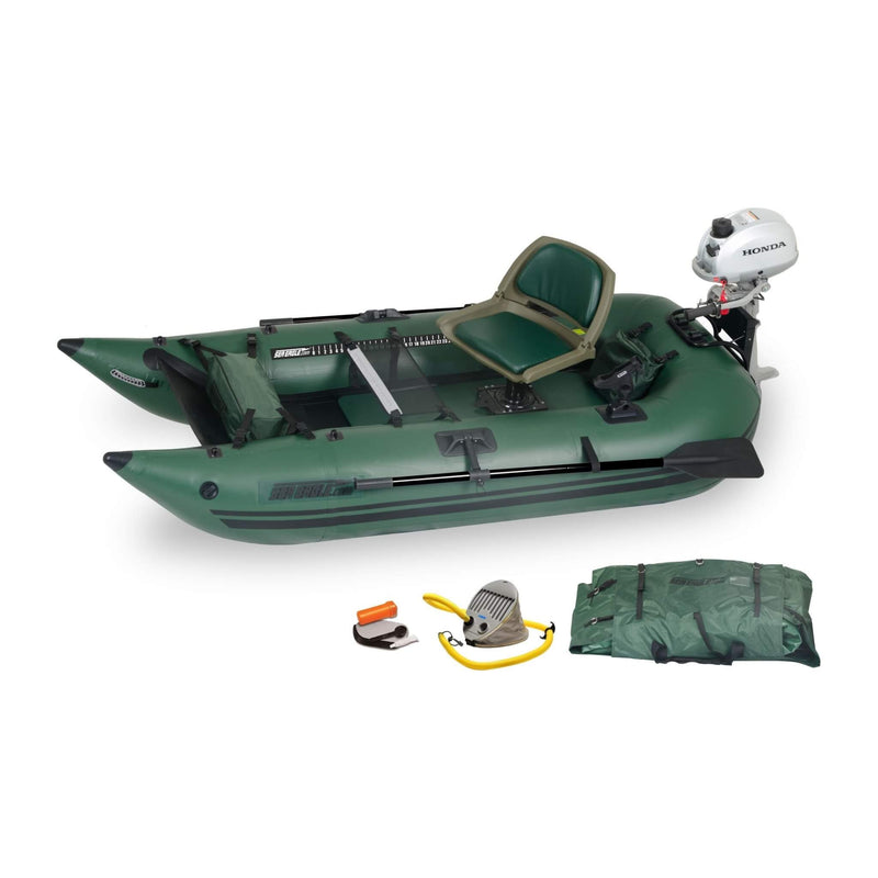 Sea Eagle 1 Person Frameless Pontoon Inflatable Fishing Boat, 9FT [285FPB] (SAK93163) SAKSBY - With Accessories View