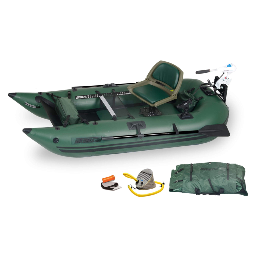 Sea Eagle 1-Person Frameless Pontoon Inflatable Fishing Boat, 9FT [285FPB] (SAK93163)