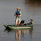 Sea Eagle 1 Person Frameless Pontoon Inflatable Fishing Boat, 9FT [285FPB] (SAK93163) SAKSBY - Man Standing While Fishing View