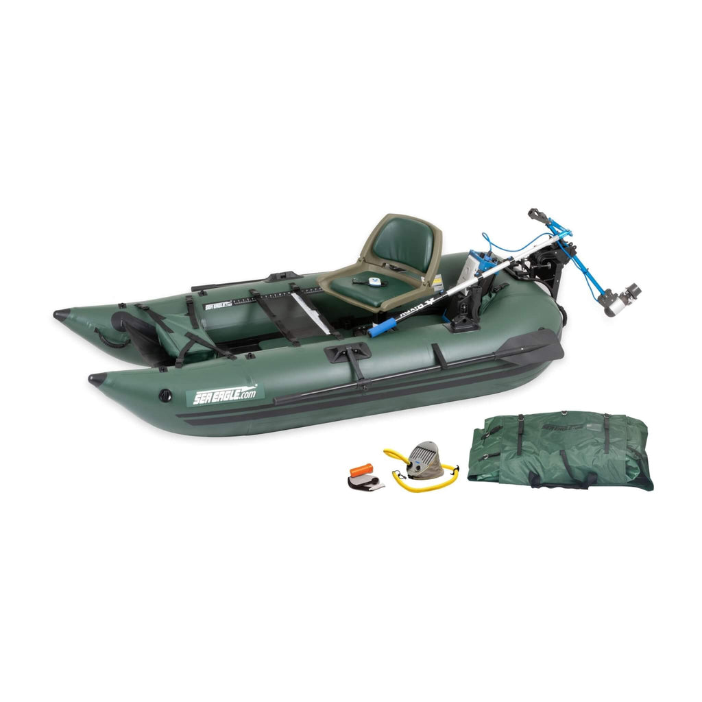 Sea Eagle 1 Person Frameless Pontoon Inflatable Fishing Boat, 9FT [285FPB] (SAK93163) SAKSBY - With Accessories View