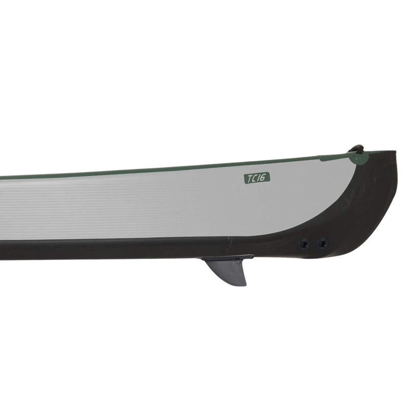 Sea Eagle 3 People TC16 High Pressure All Drop Stitch Inflatable Travel Canoe, 16FT [TC16] (SAK43086) SAKSBY - Bow and Stern View