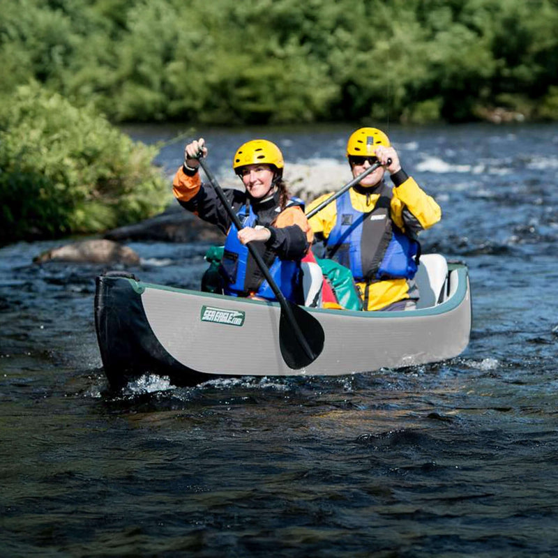 Sea Eagle 3 People TC16 High Pressure All Drop Stitch Inflatable Travel Canoe, 16FT [TC16] (SAK43086) SAKSBY - Paddling View
