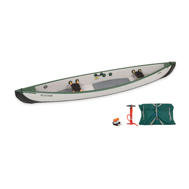 Sea Eagle 3-People TC16 High Pressure All Drop Stitch Inflatable Travel Canoe, 16FT [TC16] (SAK43086)