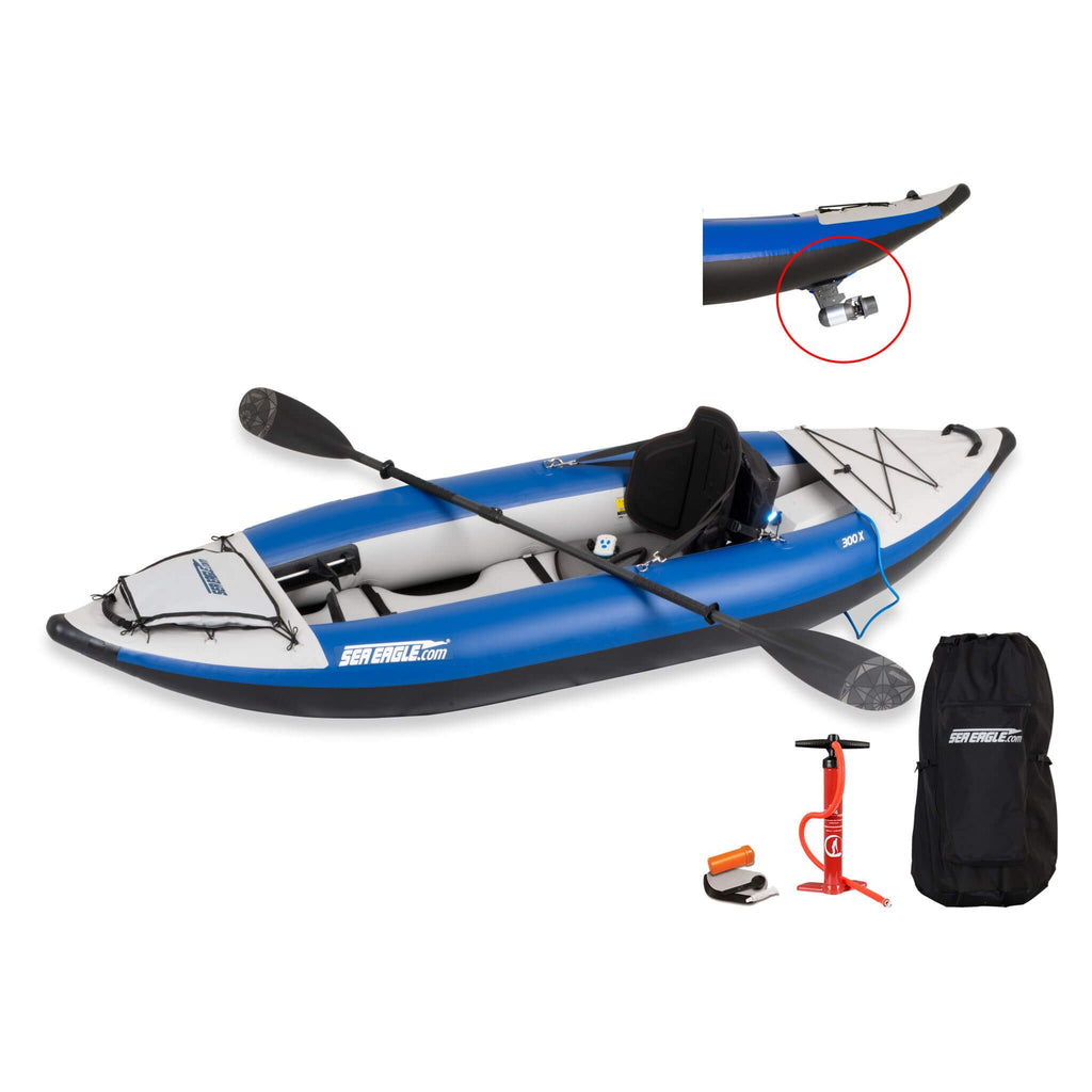 Inflatable Kayak Set With Paddle, Pump, And Bag On A White Background - Saksby Wholesale