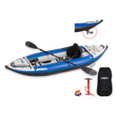Inflatable Kayak Set With Paddle, Pump, And Bag On A White Background - Saksby Wholesale