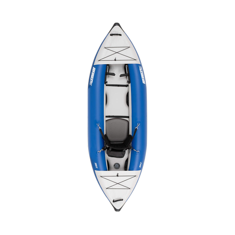 Blue And White Inflatable Kayak On A White Background - Saksby Wholesale