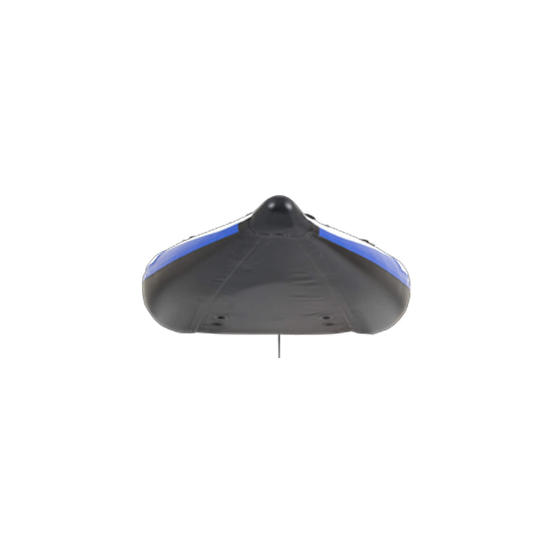 Front Of Inflatable Boat With Black And Blue Design On A White Background - Saksby Wholesale