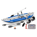 Inflatable Kayak Set With Paddles, Oars, And A Bag On A White Background - Saksby Wholesale