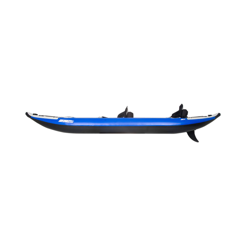 Blue And Black Kayak On A White Background - Saksby Wholesale