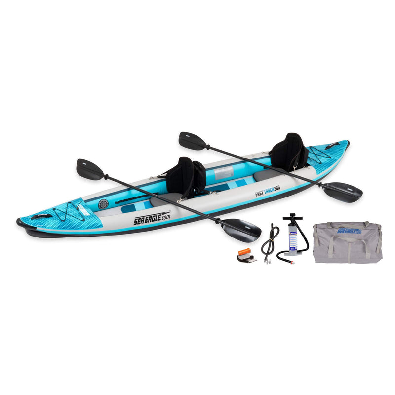 Sea Eagle 385FT FastTrack 2-Person V-Bottom Inflatable Kayak, 12FT [385FT] (SAK25086)