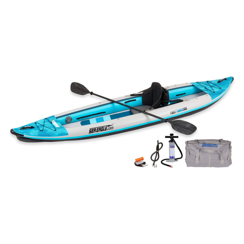 Sea Eagle 385FT FastTrack 2-Person V-Bottom Inflatable Kayak, 12FT [385FT] (SAK25086)