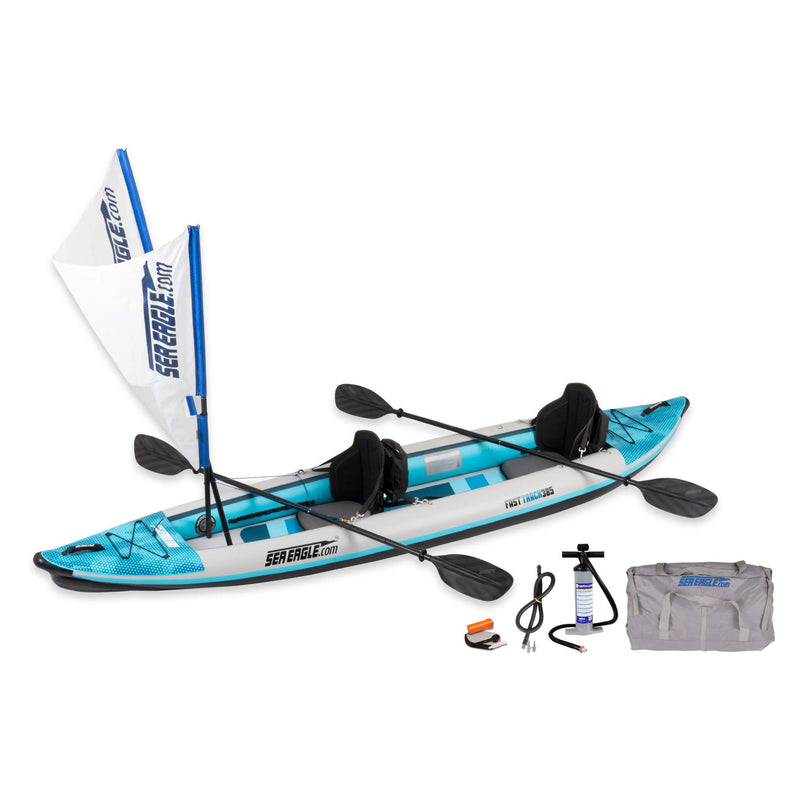 Sea Eagle 385FT FastTrack 2-Person V-Bottom Inflatable Kayak, 12FT [385FT] (SAK25086)