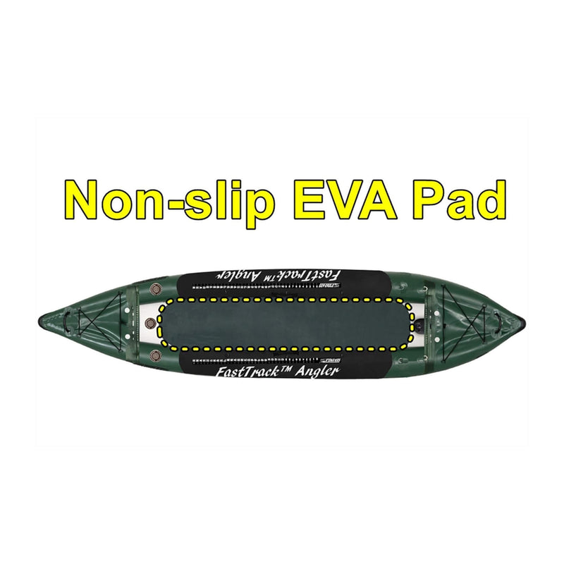Sea Eagle 385FTA FastTrack 2 Persons Angler Inflatable Hunter Green Fishing Kayak, 12FT [385FTA] (SAK80139) SAKSBY - Non-slip Crocodile Hide EVA Foam Protective Floor Pad View