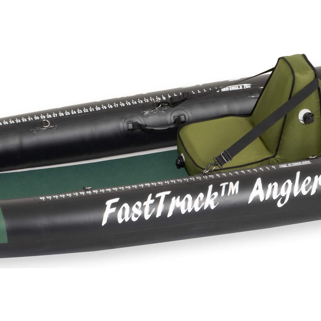 Sea Eagle 385FTA FastTrack 2 Persons Angler Inflatable Hunter Green Fishing Kayak, 12FT [385FTA] (SAK80139) SAKSBY - Built-in 36" Fish Ruler View