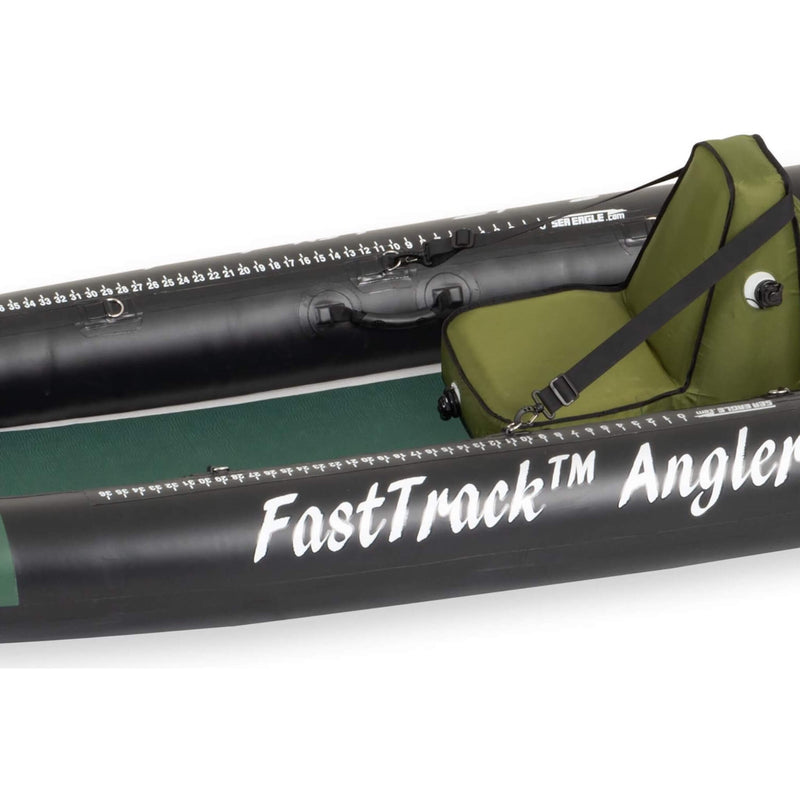 Sea Eagle 385FTA FastTrack 2 Persons Angler Inflatable Hunter Green Fishing Kayak, 12FT [385FTA] (SAK80139) SAKSBY - Built-in 36" Fish Ruler View