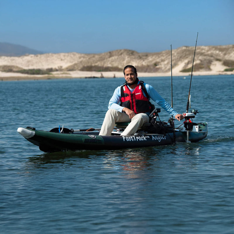 Sea Eagle 385FTA FastTrack 2 Persons Angler Inflatable Hunter Green Fishing Kayak, 12FT [385FTA] (SAK80139) SAKSBY - Fishing View