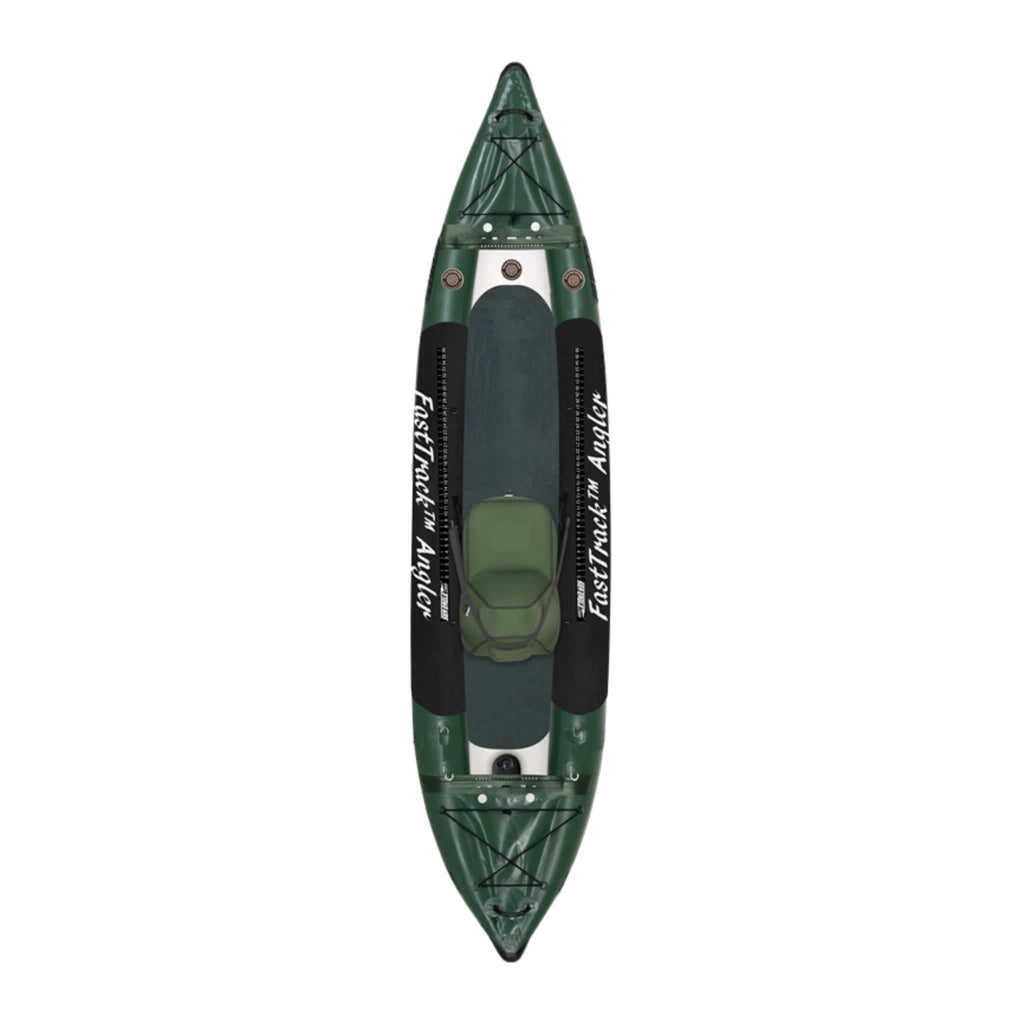 Sea Eagle 385FTA FastTrack 2 Persons Angler Inflatable Hunter Green Fishing Kayak, 12FT [385FTA] (SAK80139) SAKSBY - Upper View