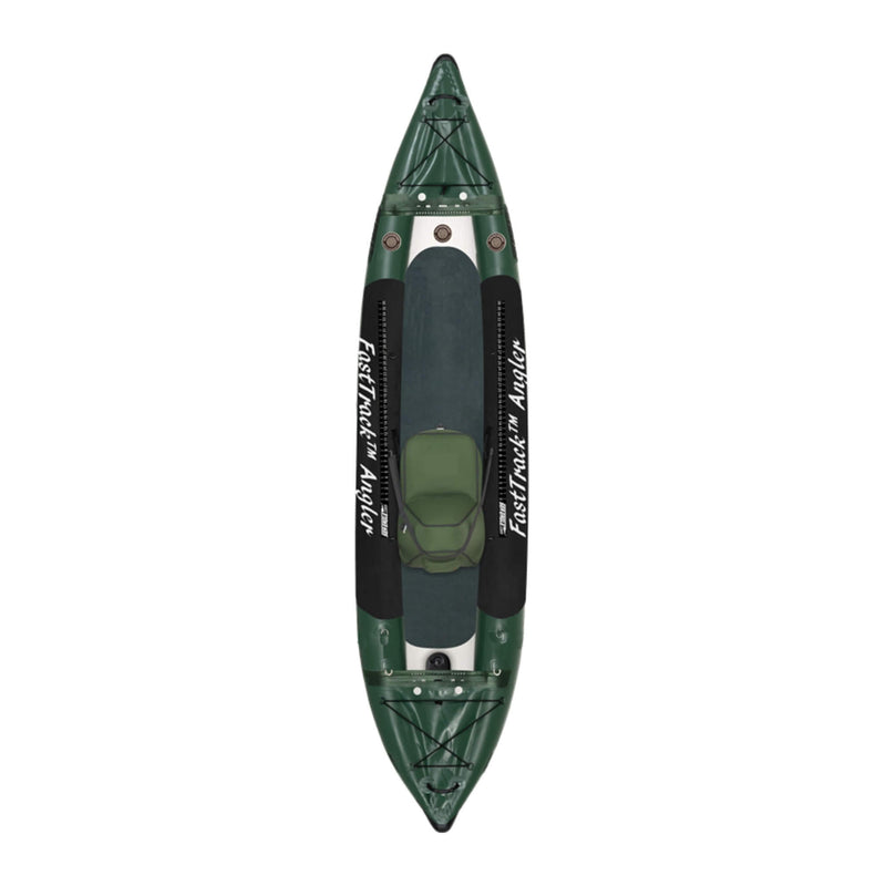 Sea Eagle 385FTA FastTrack 2 Persons Angler Inflatable Hunter Green Fishing Kayak, 12FT [385FTA] (SAK80139) SAKSBY - Upper View