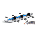 Sea Eagle 465 Fasttrack 1-3 Person UltraLight Weight Inflatable Touring  Kayak, 15FT [465FT] (SAK96507) SAKSBY - 3 Black Seats With Accessories View