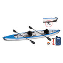 Inflatable Kayak With Paddles, Pump, And Seat Covers On A White Background - Saksby Wholesale