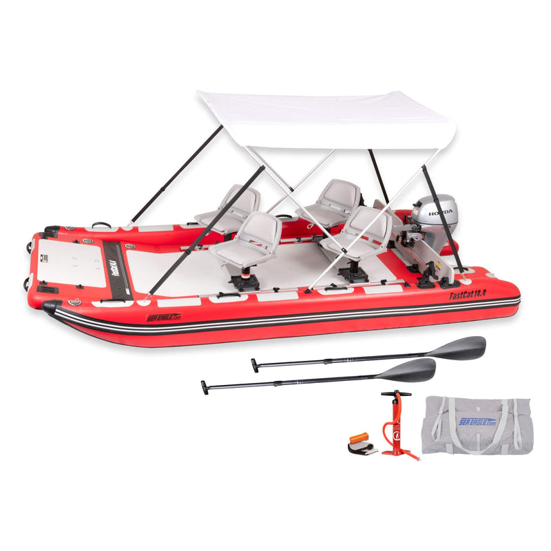 Sea Eagle Boats FastCat14 Catamaran Inflatable Boat 14ft SAK43210 Saksby - Honda Motor Package
