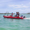Sea Eagle Boats FastCat14 Catamaran Inflatable Boat 14ft SAK43210 Saksby - Left Side View With People Sitting