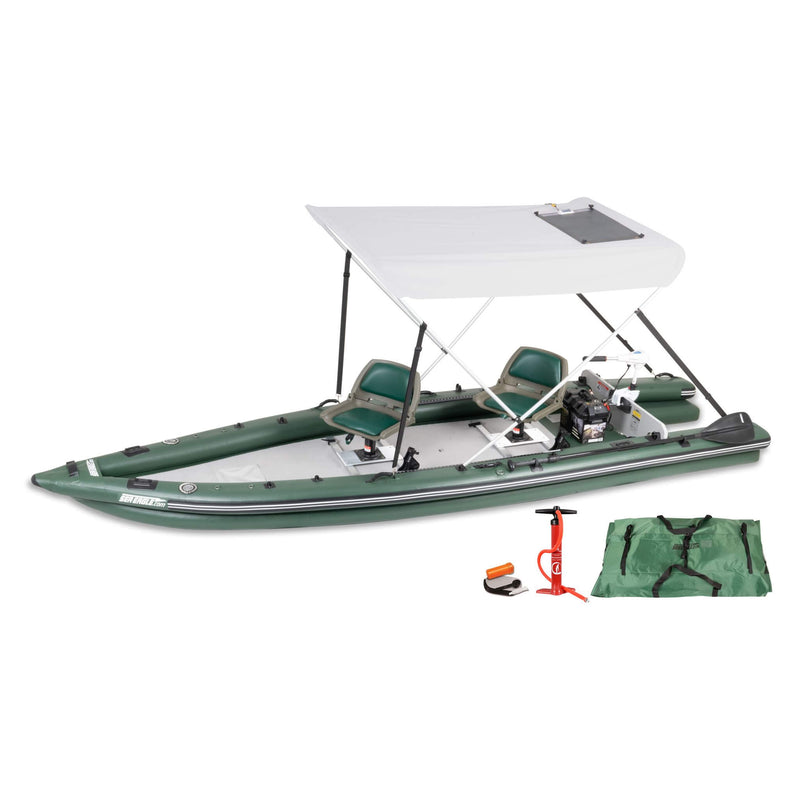 Sea Eagle Boats FSK16K FishSkiff Inflatable Fishing Boat 16ft SAK57351 - 50W Solar Boat Package