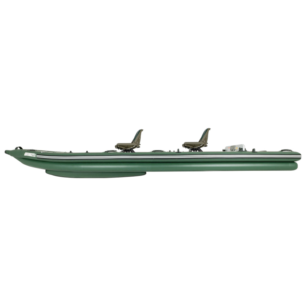 Sea Eagle Boats FSK16K FishSkiff Inflatable Fishing Boat 16ft SAK57351 - Left Side View On White Background