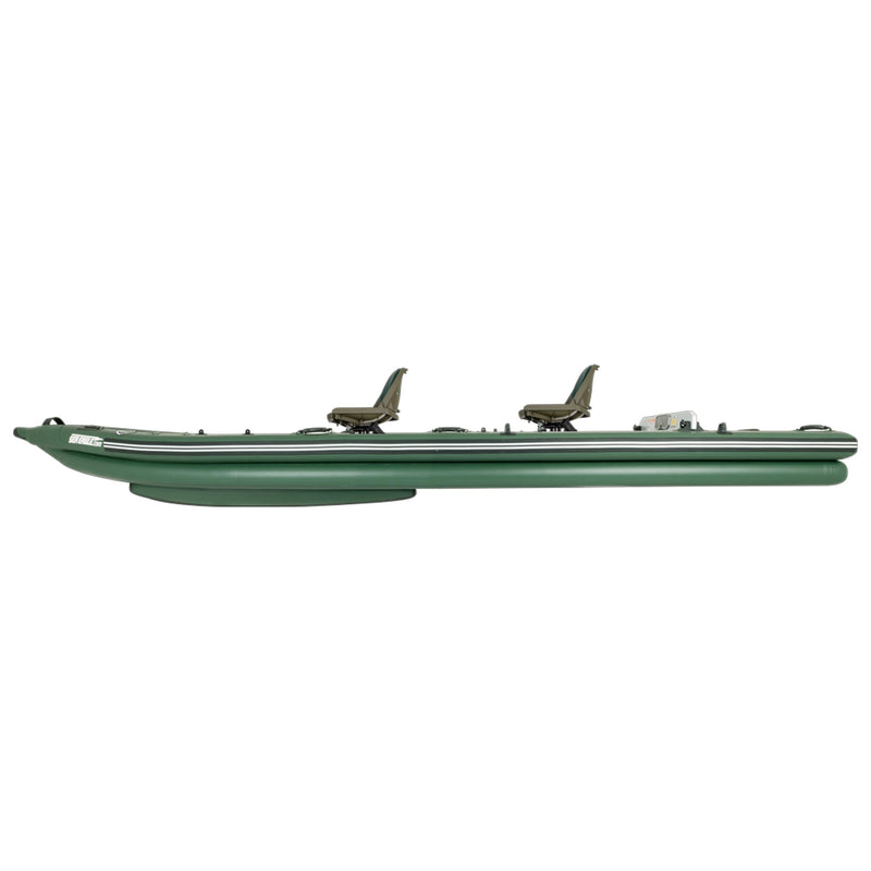 Sea Eagle Boats FSK16K FishSkiff Inflatable Fishing Boat 16ft SAK57351 - Left Side View On White Background
