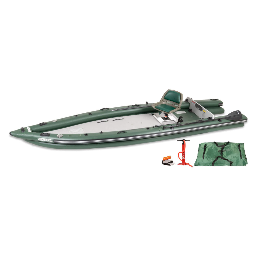 Sea Eagle Boats FSK16K FishSkiff Inflatable Fishing Boat 16ft SAK57351 - Solo Startup Package