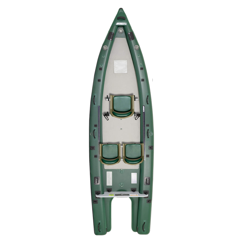 Sea Eagle Boats FSK16K FishSkiff Inflatable Fishing Boat 16ft SAK57351 - Top View On White Background