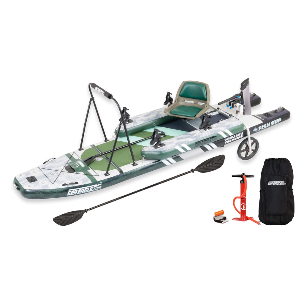 Sea Eagle FS1210 FishSUP 1-Person Inflatable Fishing Stand-Up Paddleboard (SAK79218)