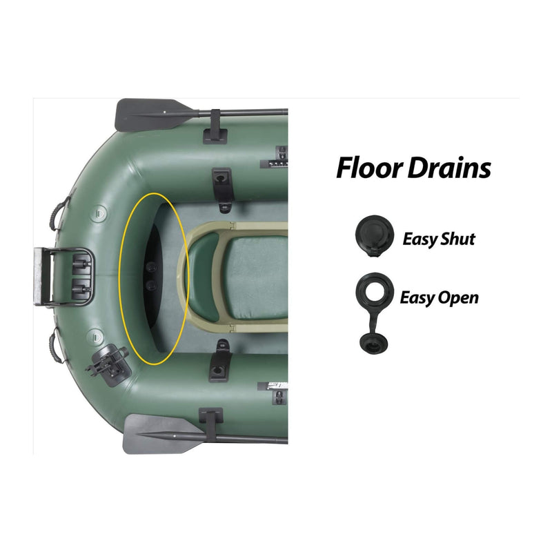 Sea Eagle STS10 Stealth Stalker Frameless Inflatable Fishing Boat, 10FT [STS10] (SAK59314) SAKSBY - Floor Drains View