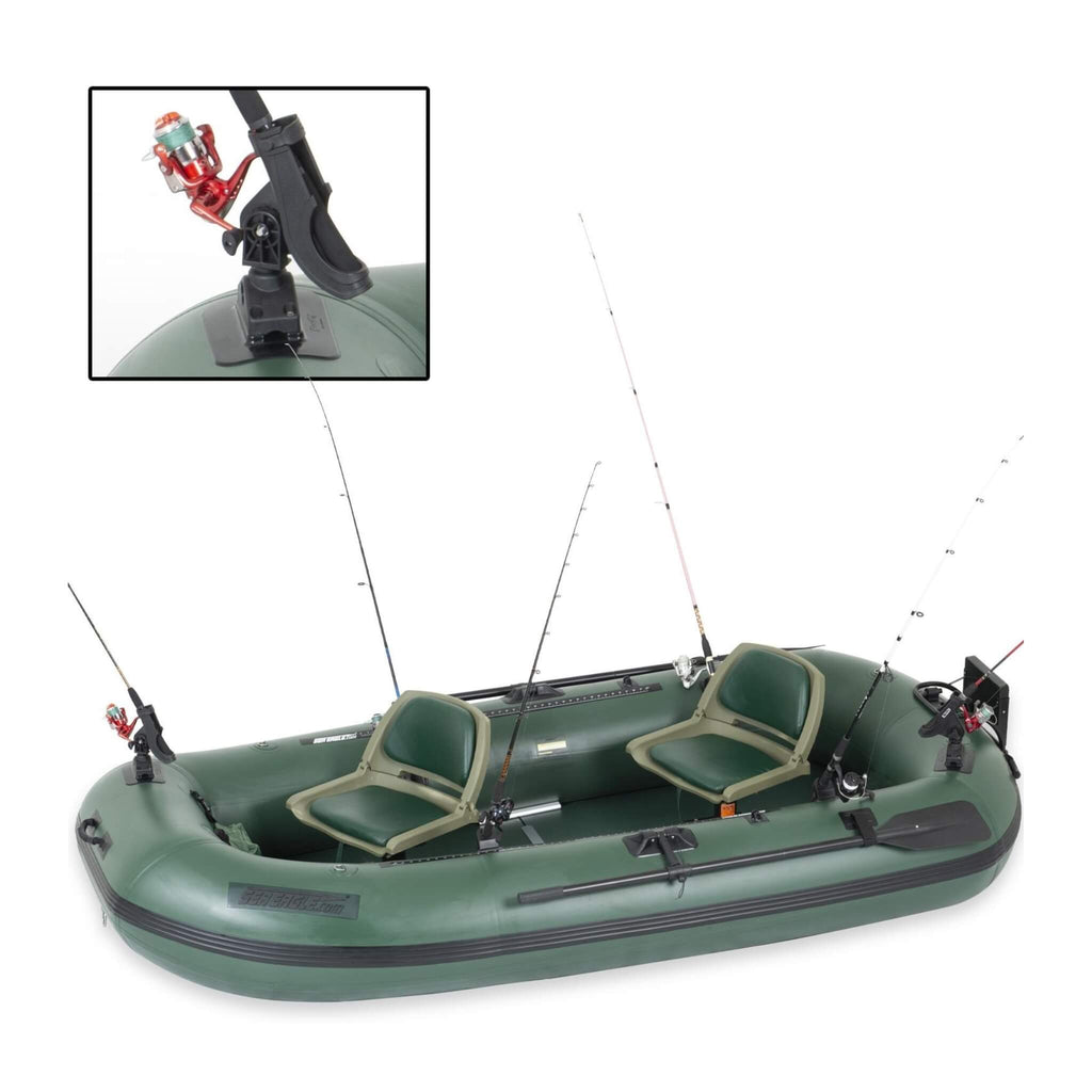 Sea Eagle STS10 Stealth Stalker Frameless Inflatable Fishing Boat, 10FT [STS10] (SAK59314) SAKSBY - Rod Holders View