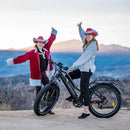 SENADA HERALD PLUS 48V/21AH 1000W Electric All-Terrain Fat Tire Bike (SAK12734) - Black Left Side Lifestyle View