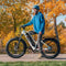 SENADA HERALD PLUS 48V/21AH 1000W Electric All-Terrain Fat Tire Bike (SAK12734) - White Left Side Lifestyle View