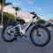 SENADA MAYOR 48V/20AH 750W Premium Electric All-Terrain Fat Tire Bike, 330LBS (SAK34816) White Right Side Lifestyle View